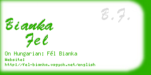 bianka fel business card